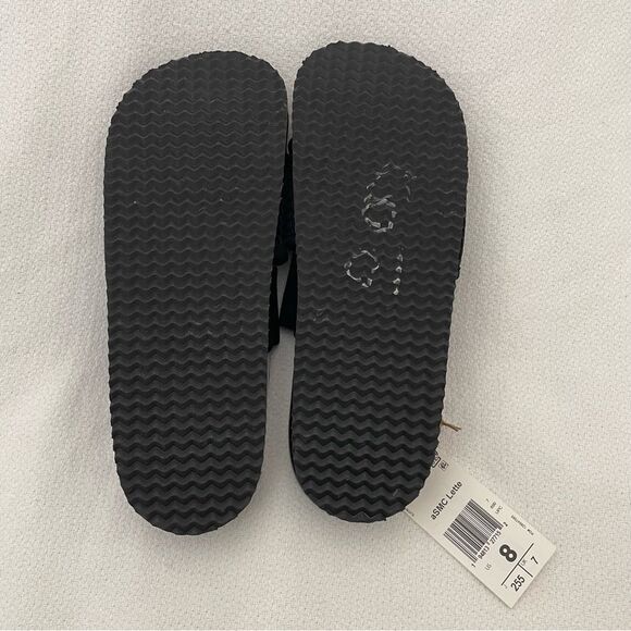 Adidas x Stella McCartney Asmc Lette Black Slide Sandals Size 8 NEW - Picture 9 of 9